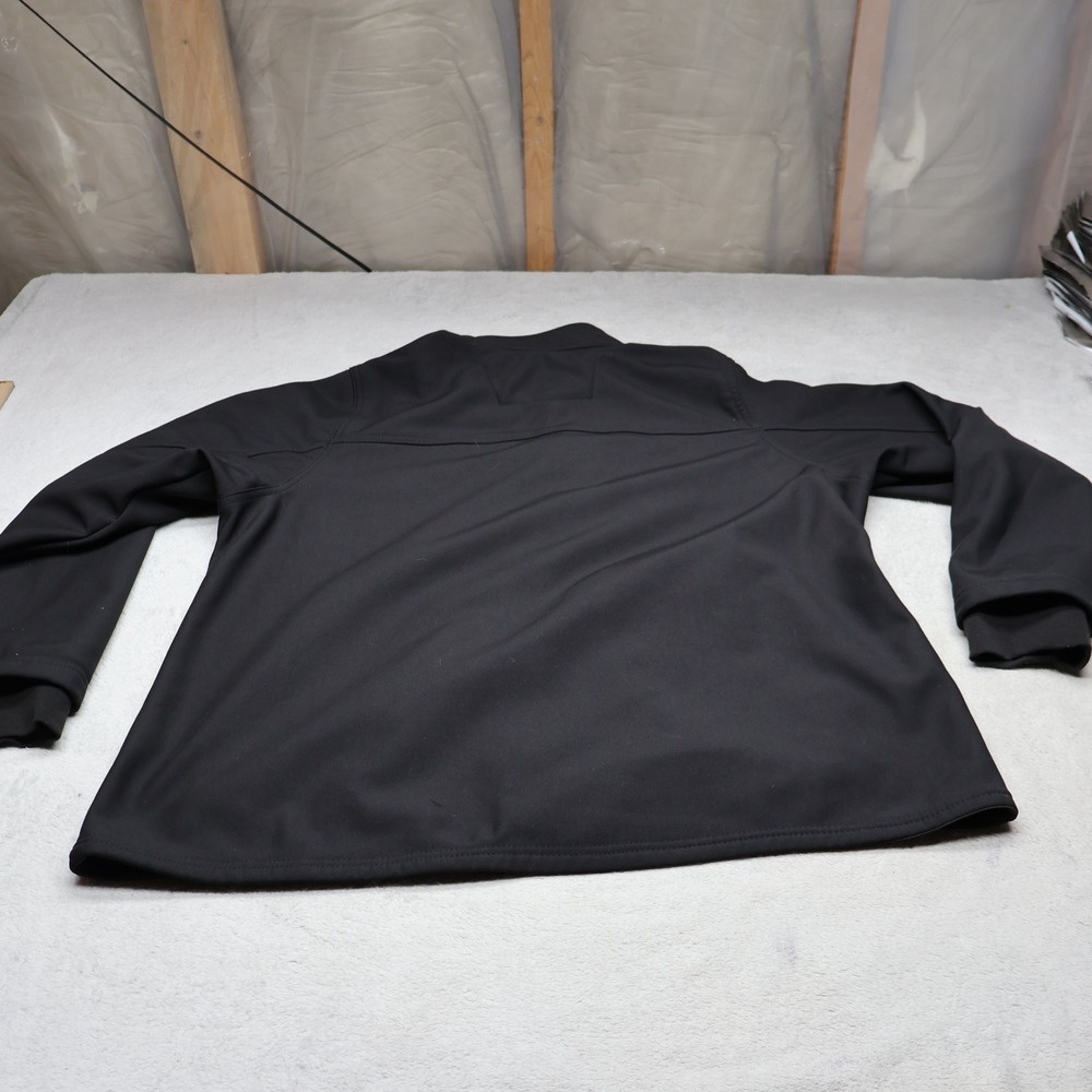 Carhartt Scrub Jacket Men 2XL Black Rugged Flex Peak Bonded Fleece Modern Fit - Picture 10 of 15